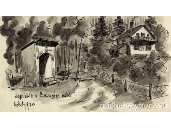 Kaplička u Buchtálu - v místě, kde cesta údolím Kosího potoka přetíná Výškovický potok